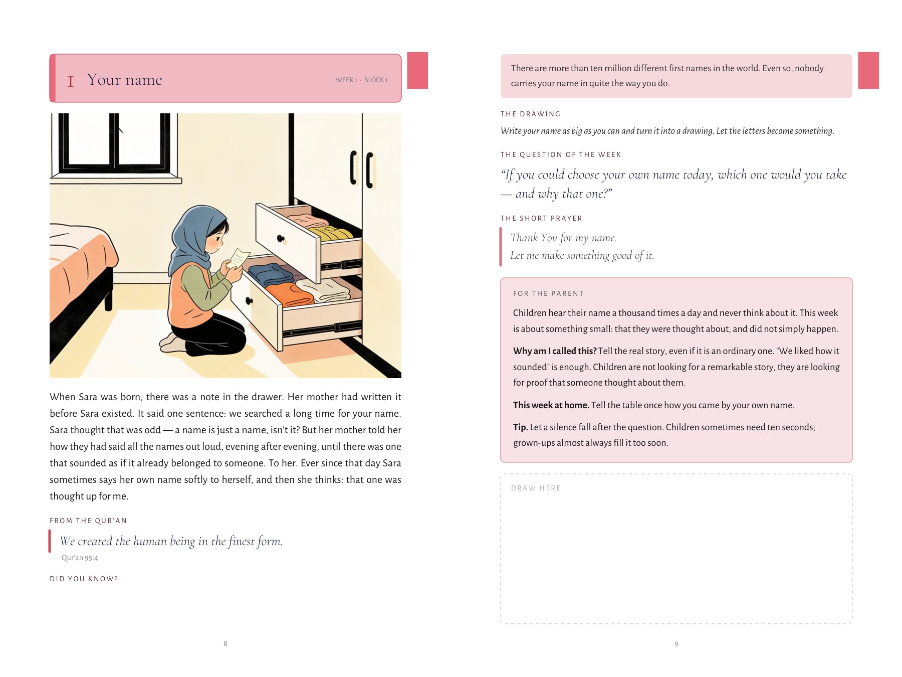 Two pages from the book